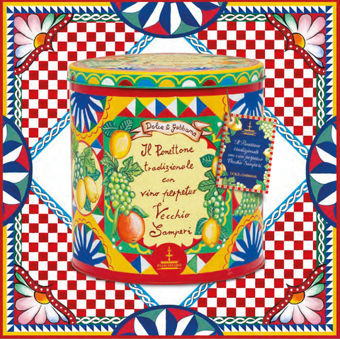 Dolce & Gabbana Traditional Panettone with Vecchio Samperi Sicilian Wine spray 1kg